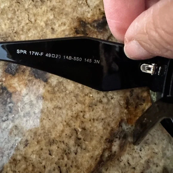 Prada Dark Rectangular Sunglasses - Picture 4 of 6